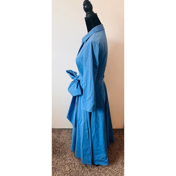 Michael Kors Collection Stretch Cotton Poplin Wrap Dress - Size 10 - Picture 5 of 7